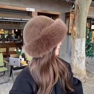 Source Unknown Luxurious Brown Fur Hat